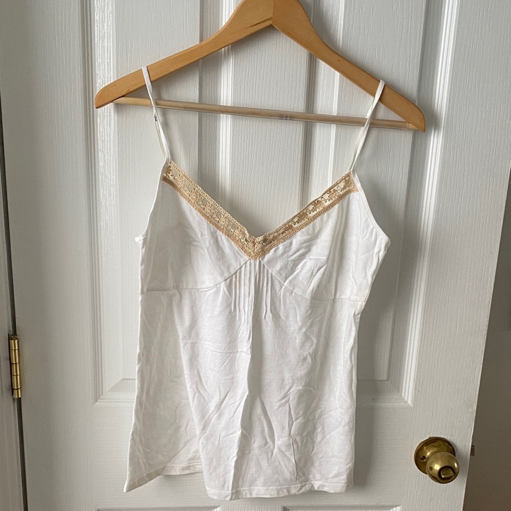 The Limited Vintage Elegant White and Gold Women's Top
